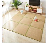 Tapis De Sol en Rotin Japonais Pliable, Tatami Tapis en Rotin Respirant, Tapis De Sol pour Salon Chambre(Style G,60x180cm(3pieces))