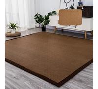 Tapis de sol en rotin japonais - Tapis respirant et rafraîchissant pour chambre à coucher, dortoir, salon, terrasse, pratique du yoga - Décoration d'intérieur naturelle élégante