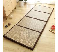 Tapis de sol en rotin rafraîchissant - Extra épais et pliable pour la méditation, le yoga, le zen et les salons de thé - Parfait pour le confort et la relaxation