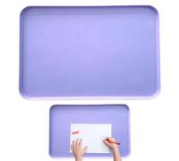 Tapis de sol en silicone pour artisanat - 61 x 40 cm, tablette artistique lavable avec bords surélevés, plateau artistique en silicone - pour coulée, création de dessins, bricolage, résine, coupe