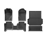 Tapis De Sol En TPE Pour Ford Pour Ranger (version Américaine 2024-2025) Uniquement Pour Benne De 1,60 M Et 150 Cm (59,6 Po) Tapis De Sol Voiture Tous Temps(Noir 2 conduite à gauche)