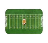Tapis de sol en velours avec bord de verrouillage - Antidérapant - Facile à nettoyer - Confortable au toucher - Motif ballon de football américain - 40 x 60 cm