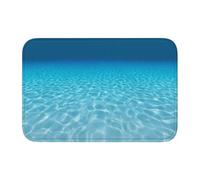 Tapis de sol en velours avec bord verrouillable - Antidérapant - Facile à nettoyer - Confortable - Motif paysage sous-marin - 40 x 60 cm
