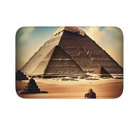 Tapis de sol en velours cristal 40x60 HJFCZH Dreaming of The Pyramids of Khufu Imprimés, hydroabsorbant, antidérapant, confortable et doux pour porte de salle de bain