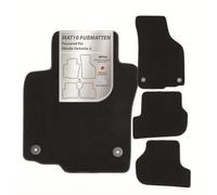 MAT10 Tapis de Sol en Velours Mat pour Skoda Octavia 2-4 pièces - Qualité Fabricant d'équipement d'origine Durable - Fabriqué en Allemagne - Octavia II (année de Construction 2004-2013)