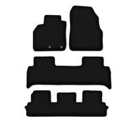 Tapis de sol en velours noir BASIC pour Renault Grand Scenic III 7 places (2009-2015)