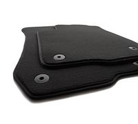 Tapis de sol en velours pour voiture - Qualité originale - 2 jeux - Noir - kh Teile