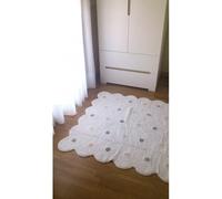 Tapis De Sol Enfant 120x160 Cm Biscuit Blanc