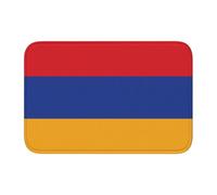 Tapis de sol épais antidérapant avec imprimé drapeau de l'Arménie YYHWHJDE - Facile à nettoyer - Durable - Résistant à la décoloration - Parfait pour les toilettes et la salle de bain - 60 x 40 cm