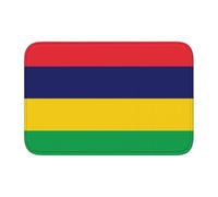 Tapis de sol épais antidérapant avec imprimé drapeau de l'île Maurice YYHWHJDE - Facile à nettoyer, durable, résistant à la décoloration, parfait pour les toilettes et la salle de bain - 60 x 40 cm