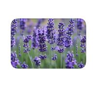 Tapis de sol épais antidérapant avec motif XBKGOHA parfumé à la lavande, antidérapant, facile à nettoyer, durable, parfait pour les toilettes et la salle de bain 60 x 40 cm