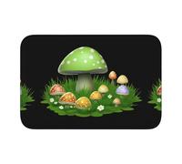Tapis de sol épais antidérapant BROLEO coloré champignon imprimé antidérapant, facile à nettoyer, durable, parfait pour les toilettes et la salle de bain 60 x 40 cm