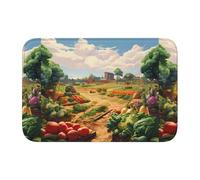 Tapis de sol épais antidérapant BROLEO coloré imprimé ferme antidérapant, facile à nettoyer, durable, parfait pour les toilettes et la salle de bain, 60 x 40 cm