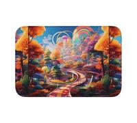 Tapis de sol épais antidérapant BROLEO coloré imprimé parc, antidérapant, facile à nettoyer, durable, parfait pour les toilettes et la salle de bain, 60 x 40 cm