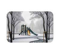 Tapis de sol épais antidérapant imprimé glissant YYHWHJDE Snow Slip, facile à nettoyer, durable, résistant à la décoloration, parfait pour les toilettes et la salle de bain, 60 x 40 cm
