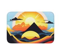 Tapis de sol épais antidérapant motif montagne lever de soleil YYHWHJDE antidérapant, facile à nettoyer, durable, résistant à la décoloration, parfait pour les toilettes et la salle de bain, 60 x 40