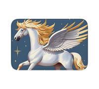 Tapis de sol épais antidérapant motif pégase doré YYHWHJDE 60 x 40 cm, facile à nettoyer, durable, résistant à la décoloration, parfait pour les toilettes et la salle de bain