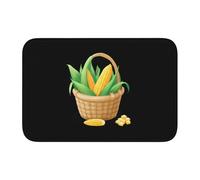 Tapis de sol épais antidérapant XBKGOHA Corn in the Basket Image Antidérapant, facile à nettoyer, durable, parfait pour les toilettes et la salle de bain 60 x 40 cm