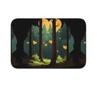 Tapis de sol épais antidérapant XBKGOHA Coucher de soleil dans la forêt en amour antidérapant, facile à nettoyer, durable, parfait pour les toilettes et la salle de bain 60 x 40 cm