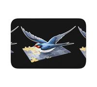 Tapis de sol épais antidérapant XBKGOHA hirondelle sur image puzzle, antidérapant, facile à nettoyer, durable, parfait pour les toilettes et la salle de bain, 60 x 40 cm