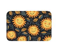 Tapis de sol épais antidérapant YYHWHJDE Goodlooking Hello Sunshine Prints antidérapant, facile à nettoyer, durable, résistant à la décoloration, parfait pour les toilettes et la salle de bain, 60 x