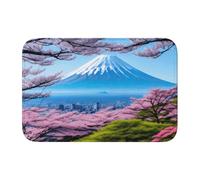 Tapis de sol épais antidérapant YYHWHJDE Mt. Fuji au début du printemps, antidérapant, facile à nettoyer, durable, résistant à la décoloration, parfait pour toilettes et salle de bain, 60 x 40 cm