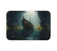 Tapis de sol épais antidérapant YYHWHJDE Shipwreck at The Bottom of The Lake Prints antidérapant, facile à nettoyer, durable, résistant à la décoloration, parfait pour les toilettes et la salle de