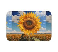 Tapis de sol épais et antidérapant Motif tournesols YYHWHJDE au soleil levant - Antidérapant, facile à nettoyer, durable, résistant à la décoloration, parfait pour les toilettes et la salle de bain