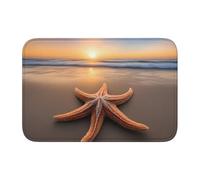Tapis de sol épais et antidérapant - Motif YYHWHJDE - Étoile de mer - Océan - Plage - Antidérapant - Facile à nettoyer - Durable - Résistant à la décoloration - Parfait pour les toilettes et la salle