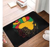 Tapis De Sol Fierté Et Solidarité De L'Histoire Noire Antidérapant Tapis D'Entrée Douces Paillasson Interieur pour Bureau Salle De Bain Jardin 60X40Cm