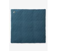 Tapis de sol / fond de parc en gaze de coton bio* FANCY bleu nuit 75X100