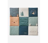 VERTBAUDET Tapis de Sol/Fond de Parc Patchwork Coton et Velours BROCÉLIANDE Vert imprimé 100X100