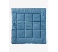 VERTBAUDET Tapis de Sol/Fond de Parc uni Gaze et Percale de Coton Indigo 100X100