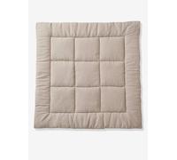 Tapis de sol / Fond de parc uni gaze et percale de coton taupe 100X100