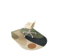 Tapis de Sol for Chaise d'étude, for Chambre à Coucher, antidérapant, Isolation phonique, Absorption des Chocs, Plantes Vertes, décoration la Maison pour Sols Durs(Green02,100x120cm)