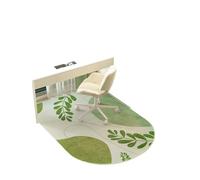 Tapis de Sol for Chaise d'étude, for Chambre à Coucher, antidérapant, Isolation phonique, Absorption des Chocs, Plantes Vertes, décoration la Maison pour Sols Durs(Green01,80x120cm)