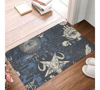 Tapis De Sol Franc-Maçonnerie Rétro Et Satanisme Résistant Tapis Entree Antidérapant Paillasson D'Entree pour Jardin Intérieur Chambre 60X40Cm