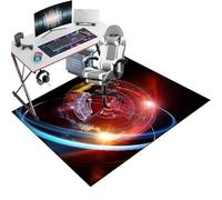 Tapis de Sol Gamer, Tapis Chaise de Bureau, Tapis de Sol Bureau Tissu, Antidérapant 90 x 100 cm Tapis protège-Sol pour Chaise de Bureau, Tapis Protection Sol Gaming, Tapis Chaise de Bureau Gaming