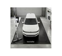 Tapis de sol garage antidérapant en caoutchouc imperméable noir avec raclette 5x2 4 m facile à nettoyer