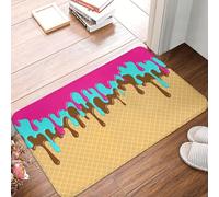 Tapis de sol gaufré à motif de gouttes de glace, mignon et antidérapant, idéal pour la cuisine, le salon, la chambre d'enfant, la chambre de bébé, la décoration intérieure et les cadeaux (40 x 60 cm).