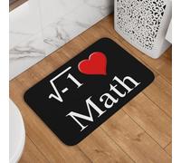 Tapis De Sol I Love Les Maths Antidérapant Tapis D'Entrée Douces Tappeto pour Jardin Intérieur Patio 60X40Cm