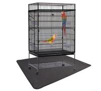 Tapis de sol imperméable 600D pour cage à oiseaux, avec base antidérapante, anti-saleté, pour grand perroquet d'intérieur et volière, facile à nettoyer, 122 x 91,4 cm