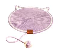 Tapis de sol innovant pour chats avec corde en coton pour meuler les griffes, garder les chats divertis et heureux tapis de bureau