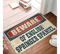 Tapis de sol intérieur en caoutchouc antidérapant pour camping-car - Méfiez-vous de l'épagneul springer anglais - Funky et décoration d'intérieur - Tapis de bienvenue pour porte d'entrée et cuisine