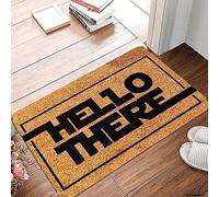 Tapis de sol intérieur et extérieur Star Wars OBI Wan Kenobi Hello There - Tapis de bienvenue amusant antidérapant pour intérieur et extérieur pour porche, entrée, cuisine, salle de bain (16 x 24 (40