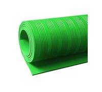 Tapis de sol isolant robuste - Rouleau de caoutchouc non conducteur pour la sécurité des boîtes à fusibles, isolation de tension 6-35 kV, feuille diélectrique durable (vert, 2 m x 1 m x 10 m