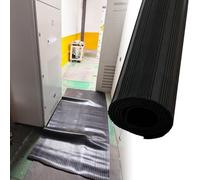 Tapis de sol isolé en caoutchouc haute tension de 99,1 cm de large pour protection contre les chocs électriques, durable pour utilisation en usine et atelier, L 3,4 m