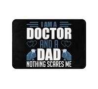 Tapis De Sol Je suis Médecin Et Papa. Rien Ne Me Fait Peur. Douces Tapis De Bain Durable Paillasson D'Entree pour Patio Salle De Bain Bureau 60X40Cm