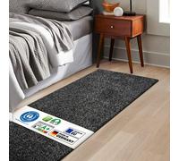 Tapis de sol Lyon, tapis de lit, de nombreuses couleurs et tailles, noir 80x100 cm