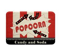 Tapis De Sol Machine À Pop-Corn De Cinéma, Thème du Divertissement Cinématographique Durable Paillasson D'Entrée Attrape-Poussière Paillasson Interieur Entrées pour Salons